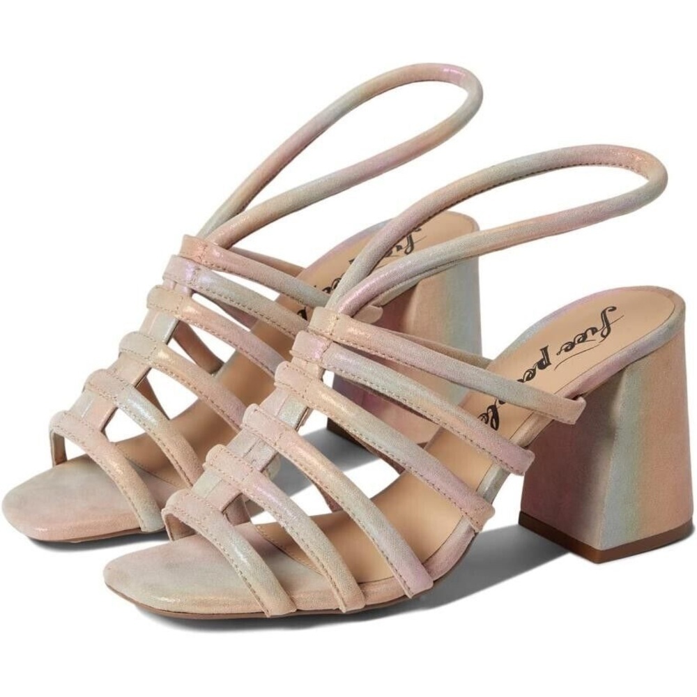 NWT - Free People Colette Cinched Heel in Rainbow Metallic - Size 6 (EU 36)